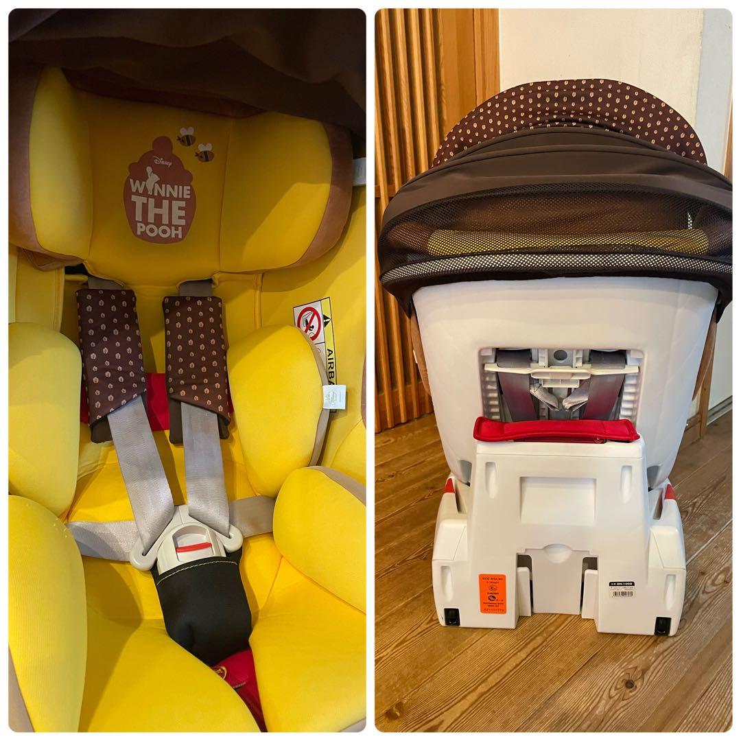 美品　ターンシート くまのプーさん チャイルドシート ISOFIX ディズニー