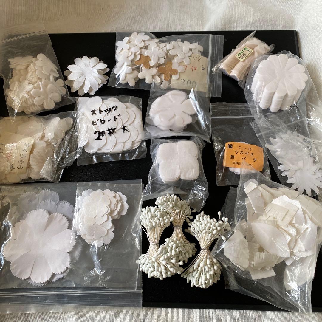 深雪アートフラワー　コテ3本　コテ先 21本　布花弁　ペップ　コテ枕