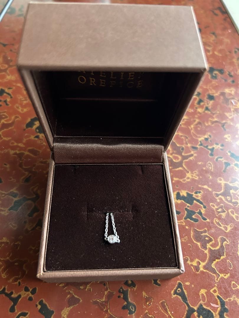 最終価格オレフィーチェ　プラチナPT950 ダイヤ　チェーンリング　フリーサイズ