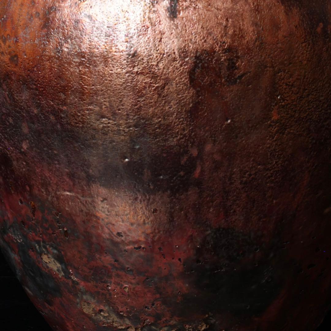 楽吉左衛門 楽焼 火鉢 手焙 高さ23㎝ 共箱付 茶道具 時代物 古美術 骨董品