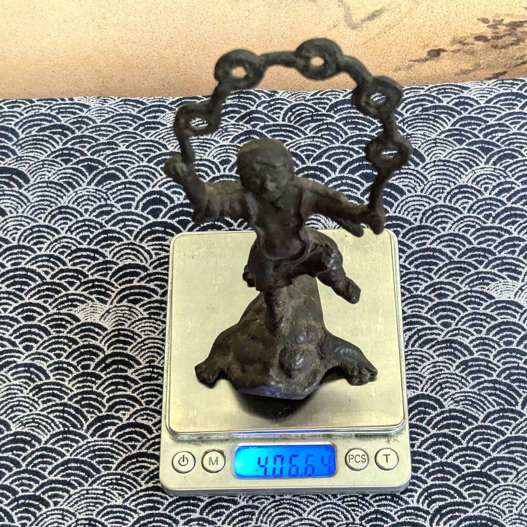 雷神三本脚蛙　唐物　縁起物　置物　　　　　骨董品　アンティーク　レトロ