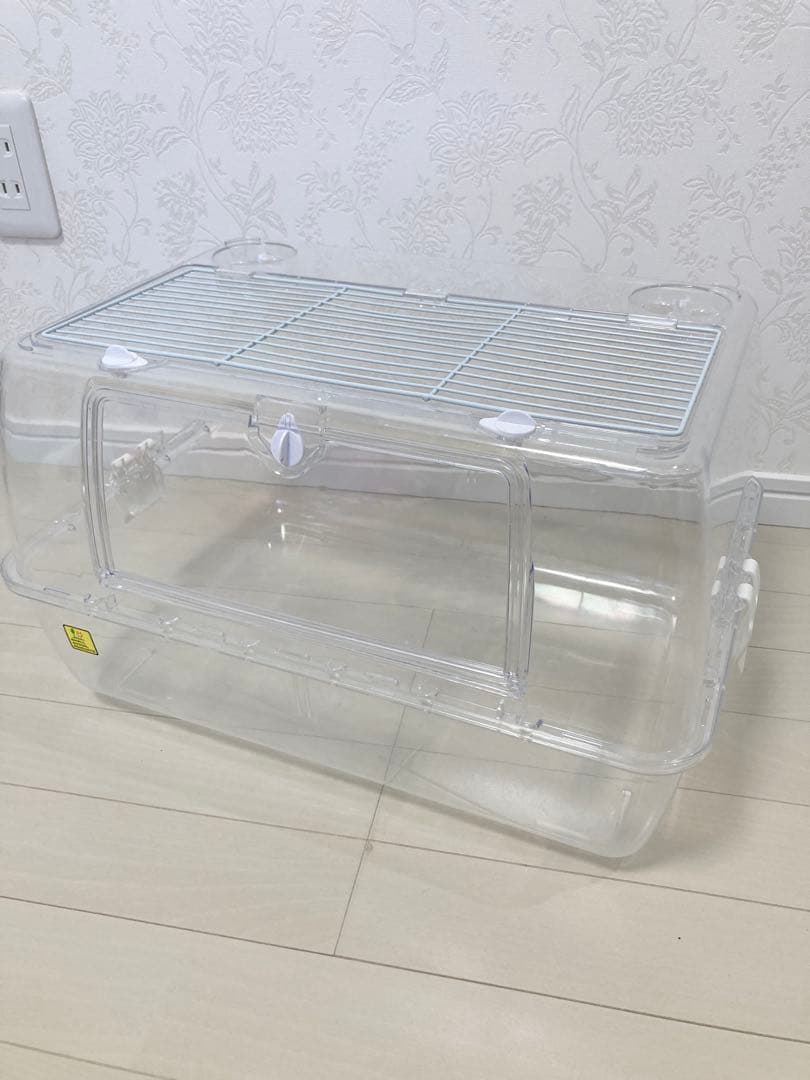 ハムスター ハリネズミ 透明プラスチックケージ 中型給水ボトル 回し車 セット
