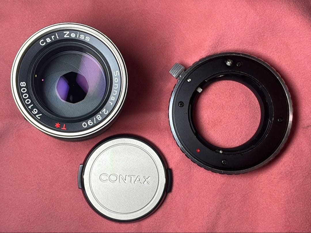 Contax G Sonnar 90mm f2.8 xマウントアダプター付き