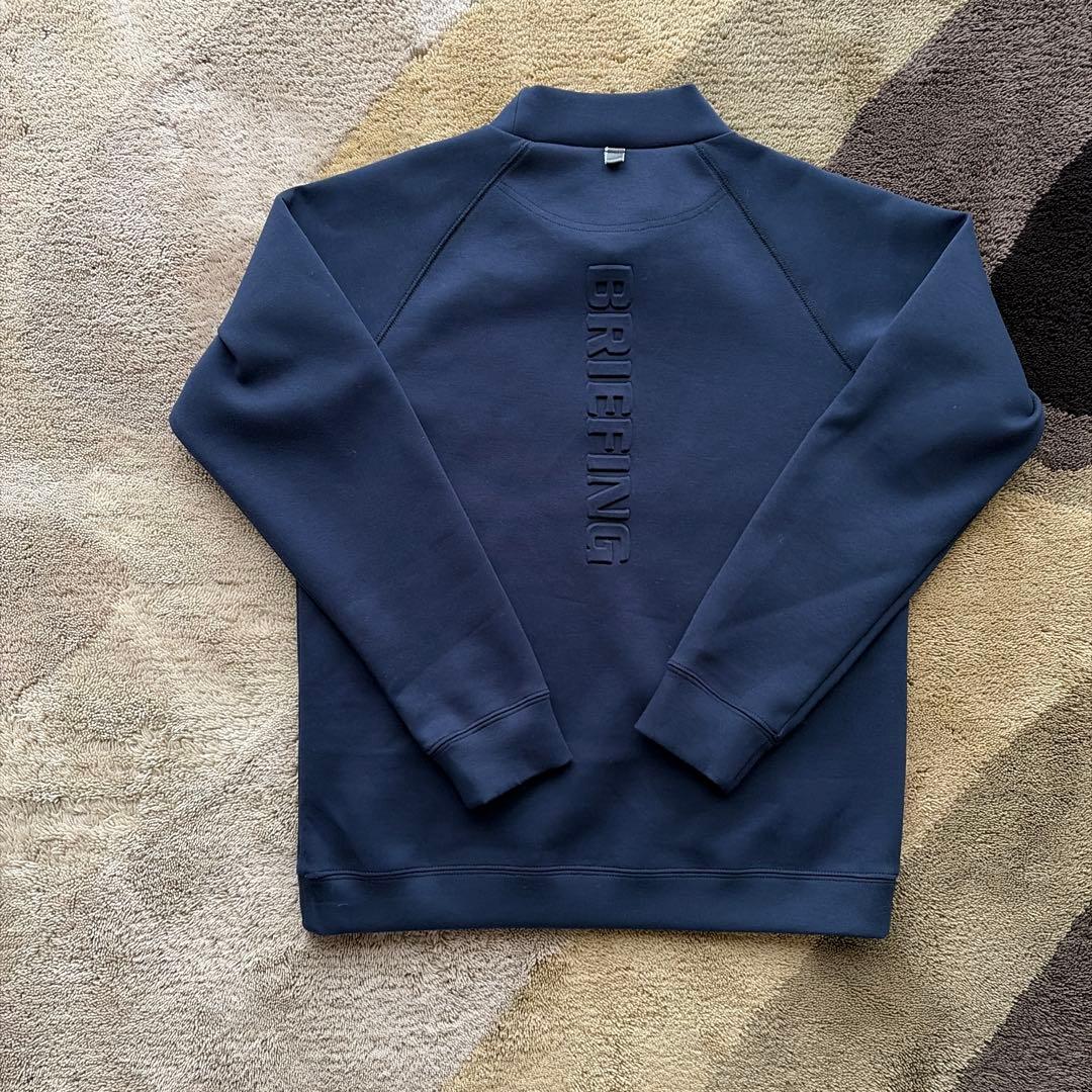 美品ブリーフィングWARM 3D LOGO MOCK NECK ネイビー　M
