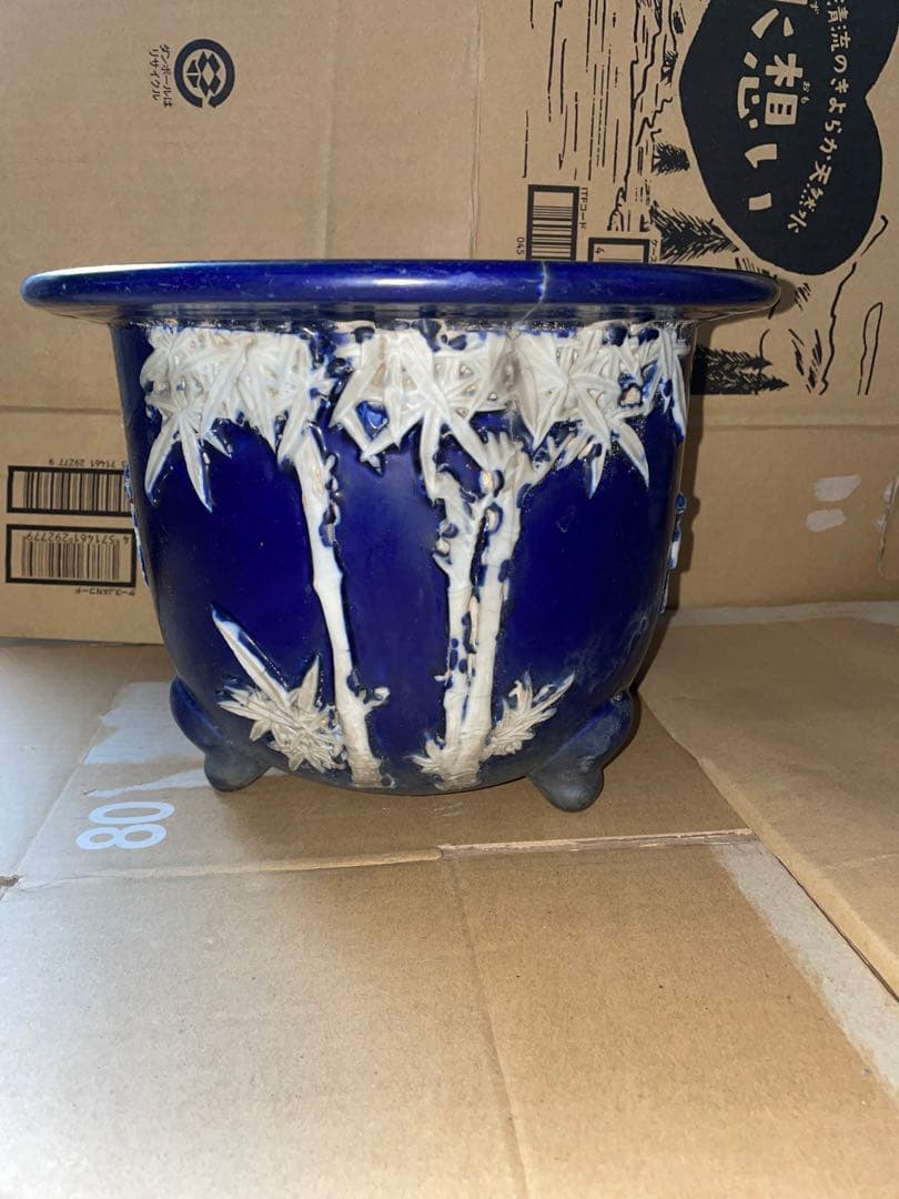 最終価格　盆栽鉢 植木鉢 鉢 瑠璃　アンティーク