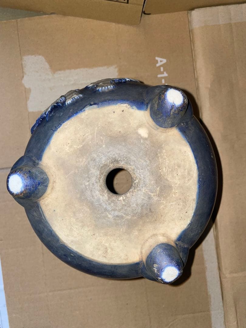 最終価格　盆栽鉢 植木鉢 鉢 瑠璃　アンティーク