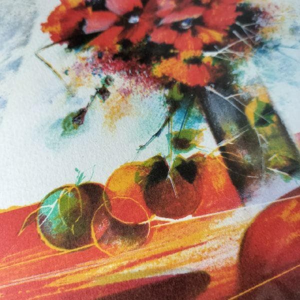 フランス作家 レイモン・プーレ 作 赤いブーケ139/250部 限定 リトグラフ