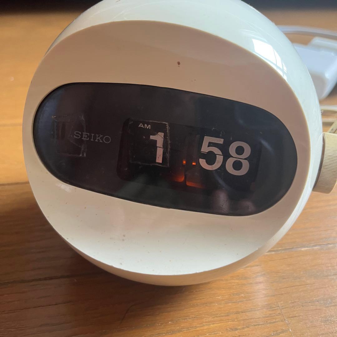 【可動品】70s SEIKO パタパタ時計 ミッドセンチュリー　スペースエイジ