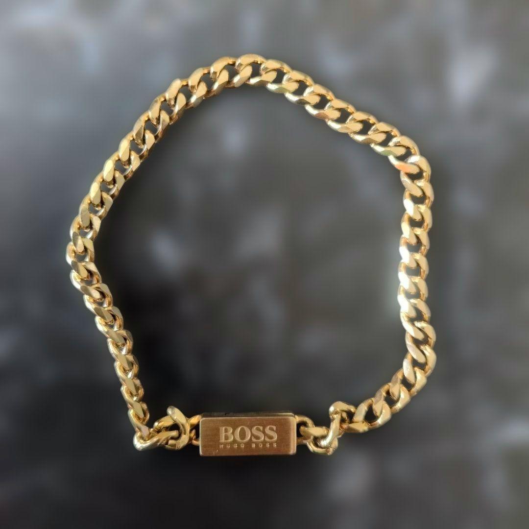 【人気商品】HUGO BOSS ヒューゴボス ロゴ入り チェーンブレスレット