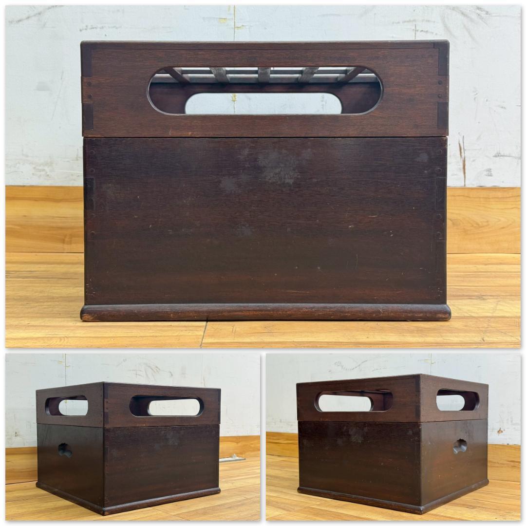 H1408☆火鉢　レトロ　木製　小道具　アンティーク　骨董　火入れ　囲炉裏