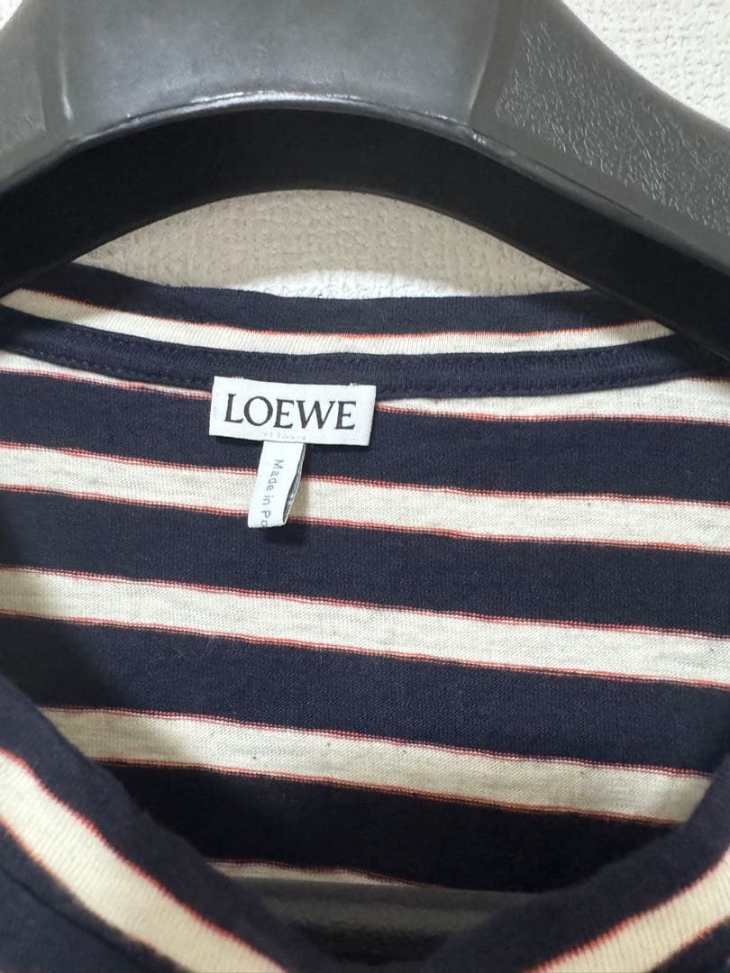 LOEWE ストライプ Tシャツ ネイビー/ホワイト