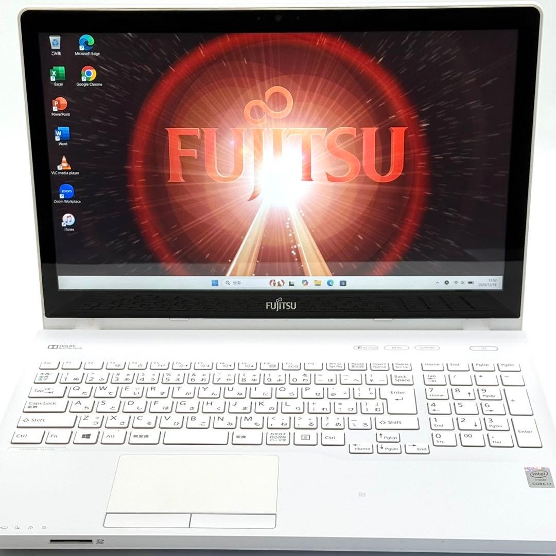 超美品 富士通ノートパソコン i7 タッチパネル 16GB 新品SSD1TB
