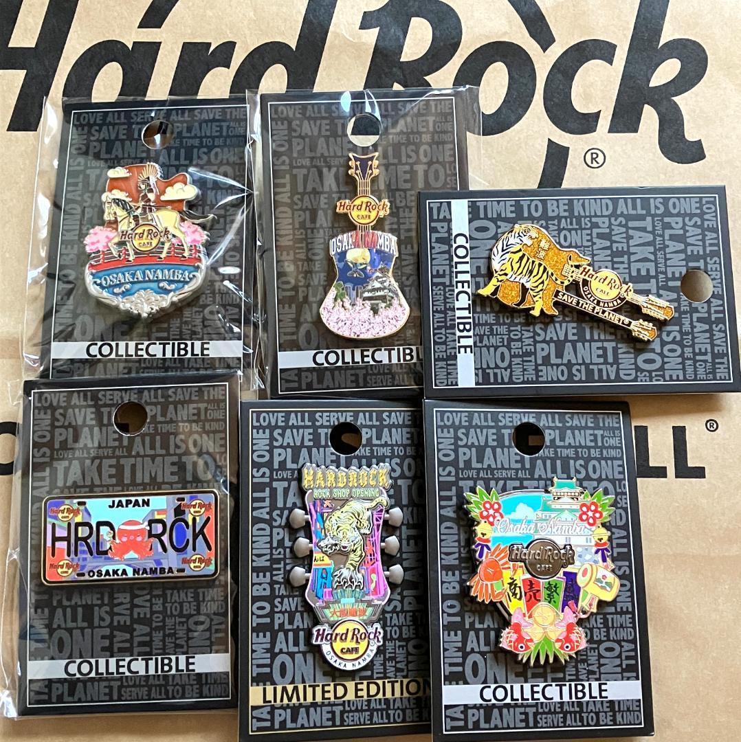 値下大阪難波☆新規開店・オープニングピン☆6点セット【虎・大阪城・桜】ギターピン