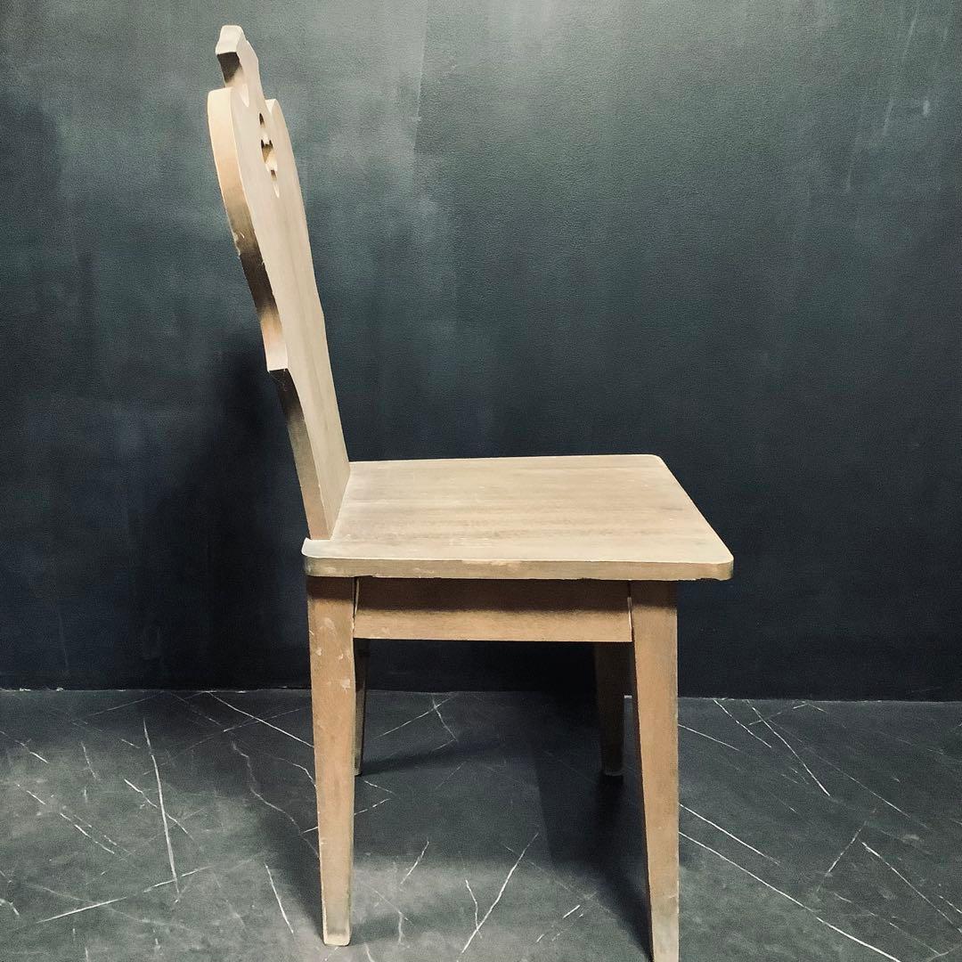 フランスアンティーク　チャーチチェア　木製　椅子　家具