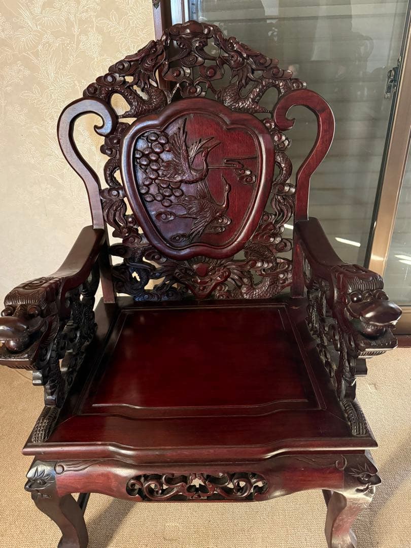 アンティーク家具 紅木家具 1人用椅子