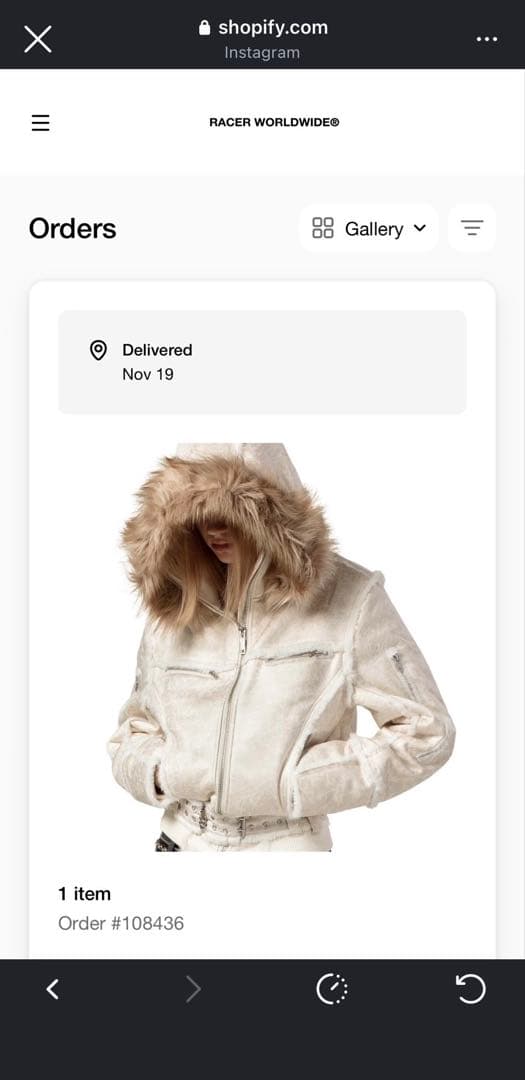 ジャケット・アウター Racer Worldwide white SHEEPASKIN JACKET