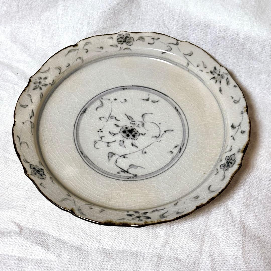 藤田佳三さん　染付絵皿　21cm