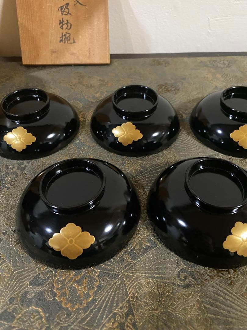 輪島塗　小吸い物椀　新品　超美品　5個　懐石道具