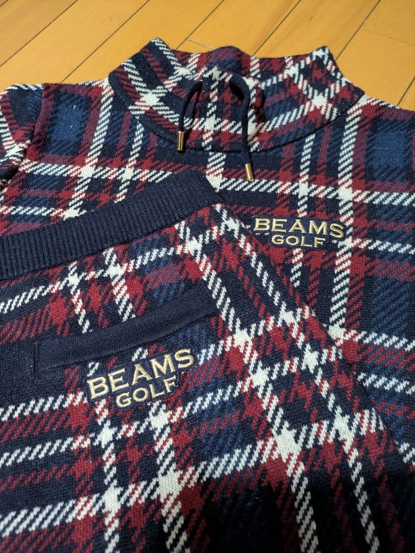 BEAMS GOLF チェック柄 セーター・スカートセットアップ