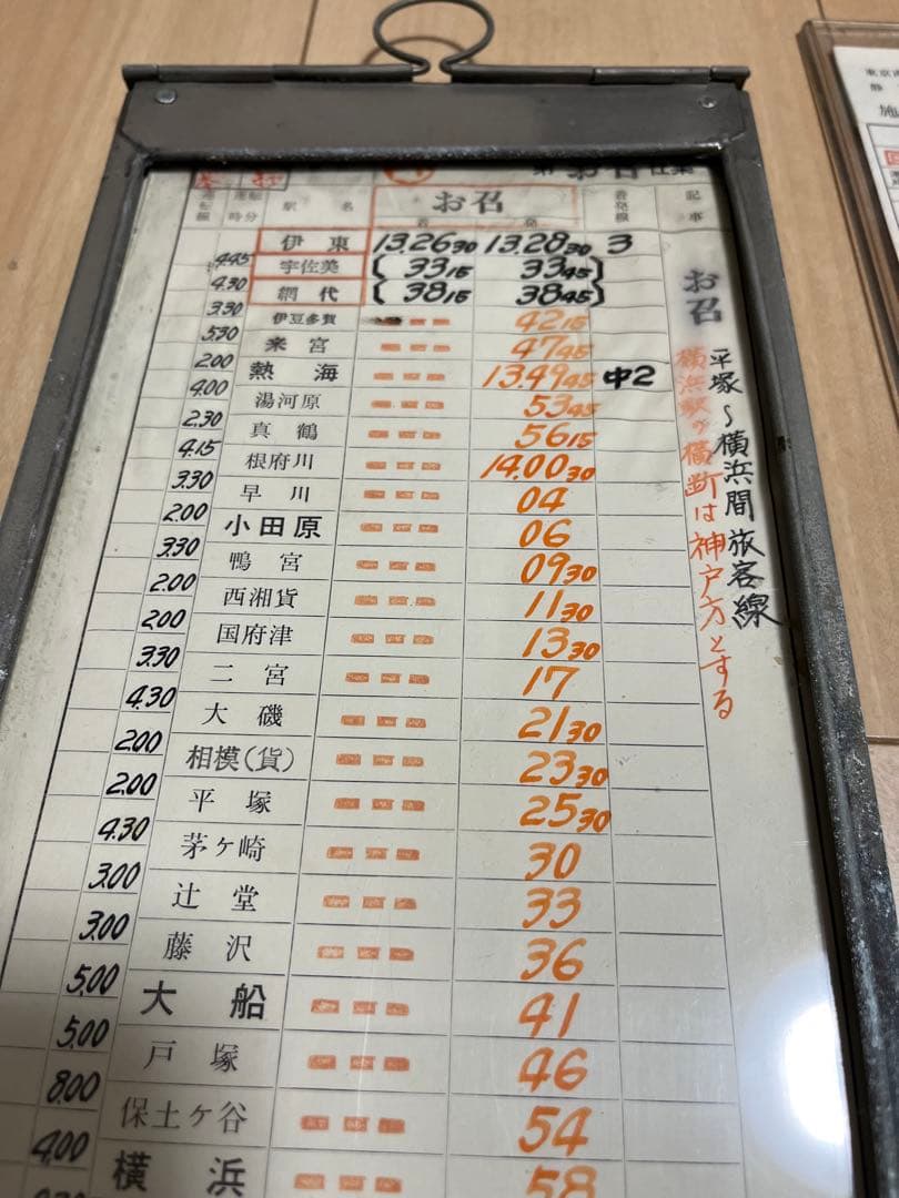 【レア】お召し列車　時刻表&電車運転士仕業票　昭和49年　当時物