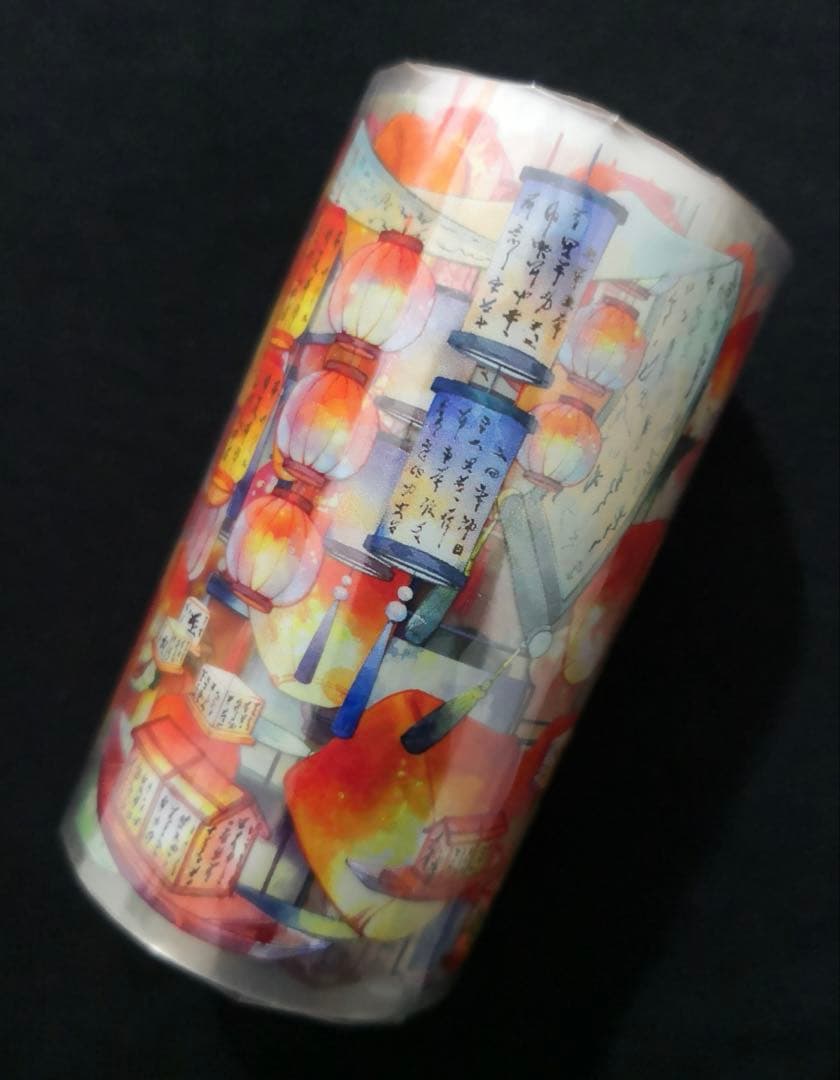 【8718】海外　マステ　5m巻売り　PETマスキングテープ　灯篭