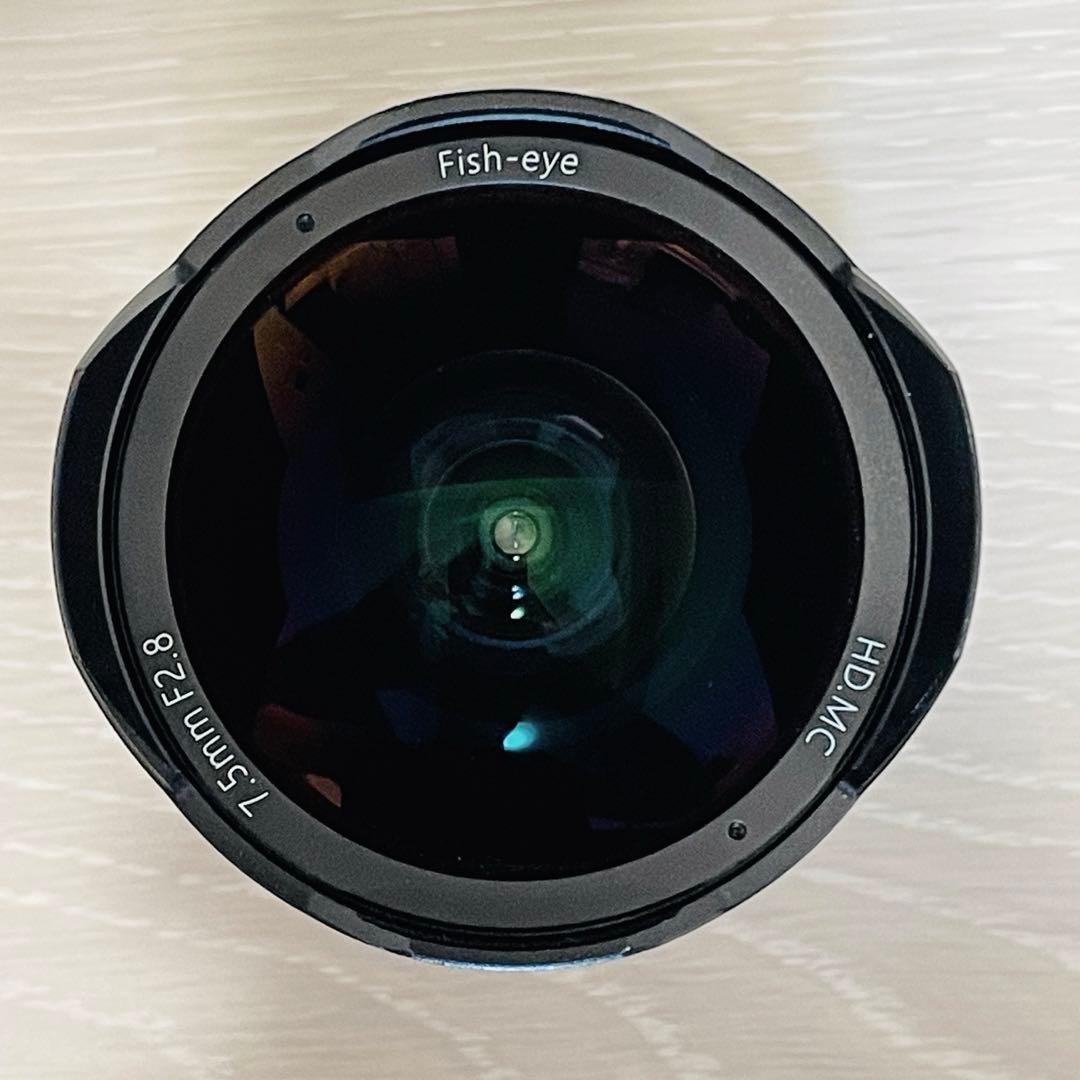 PERGEAR 7.5mm F2.8 カメラ交換レンズ 超広角 魚眼レンズ