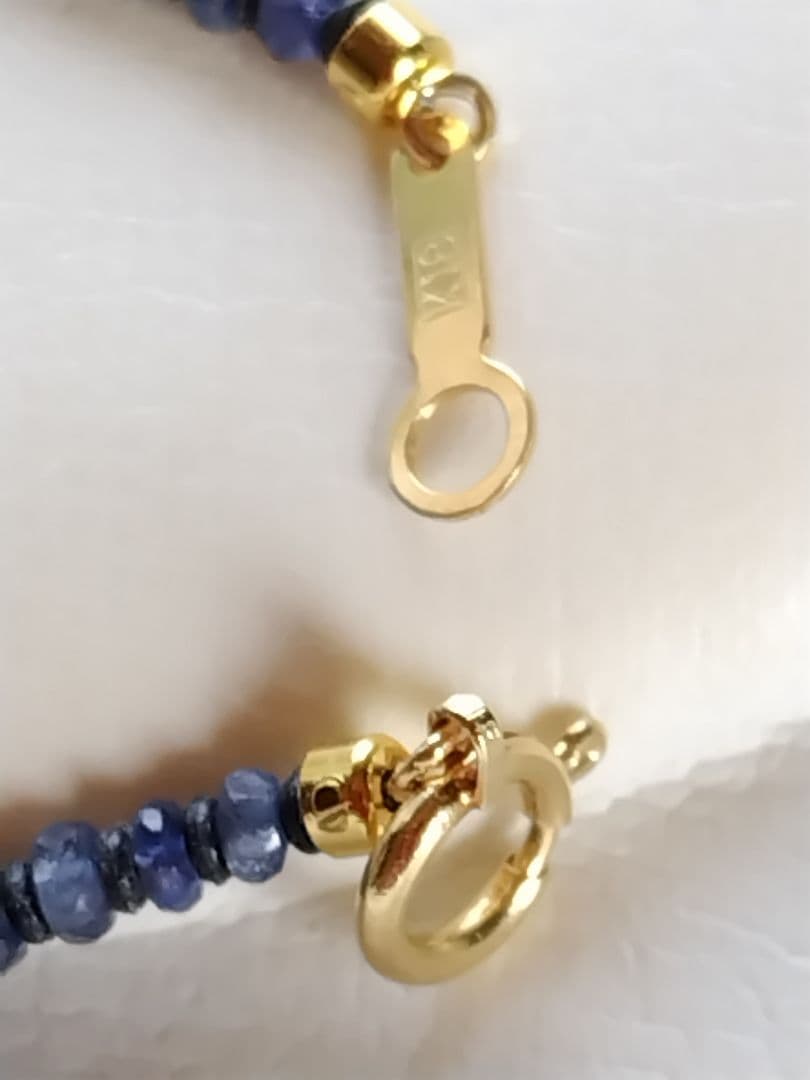 K18 ２種類の、サファイア　ネックレス