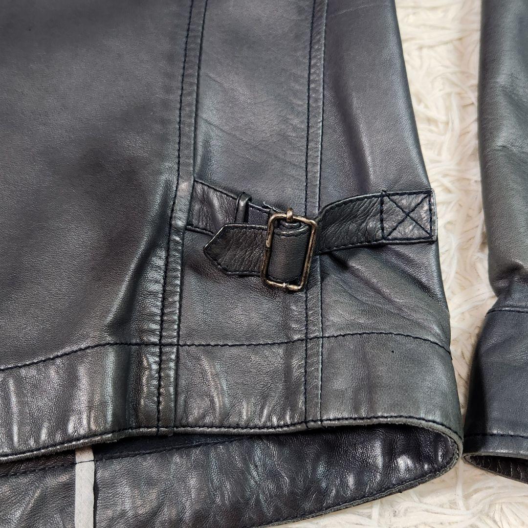 超高級 ブルネロクチネリ シングルライダース ラムレザー ダブルジップ M