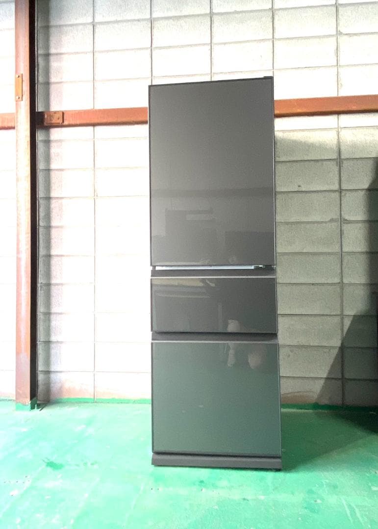 「A200」美品「2021年製」三菱 冷凍冷蔵庫 「MR-CG37G-H」3ドア