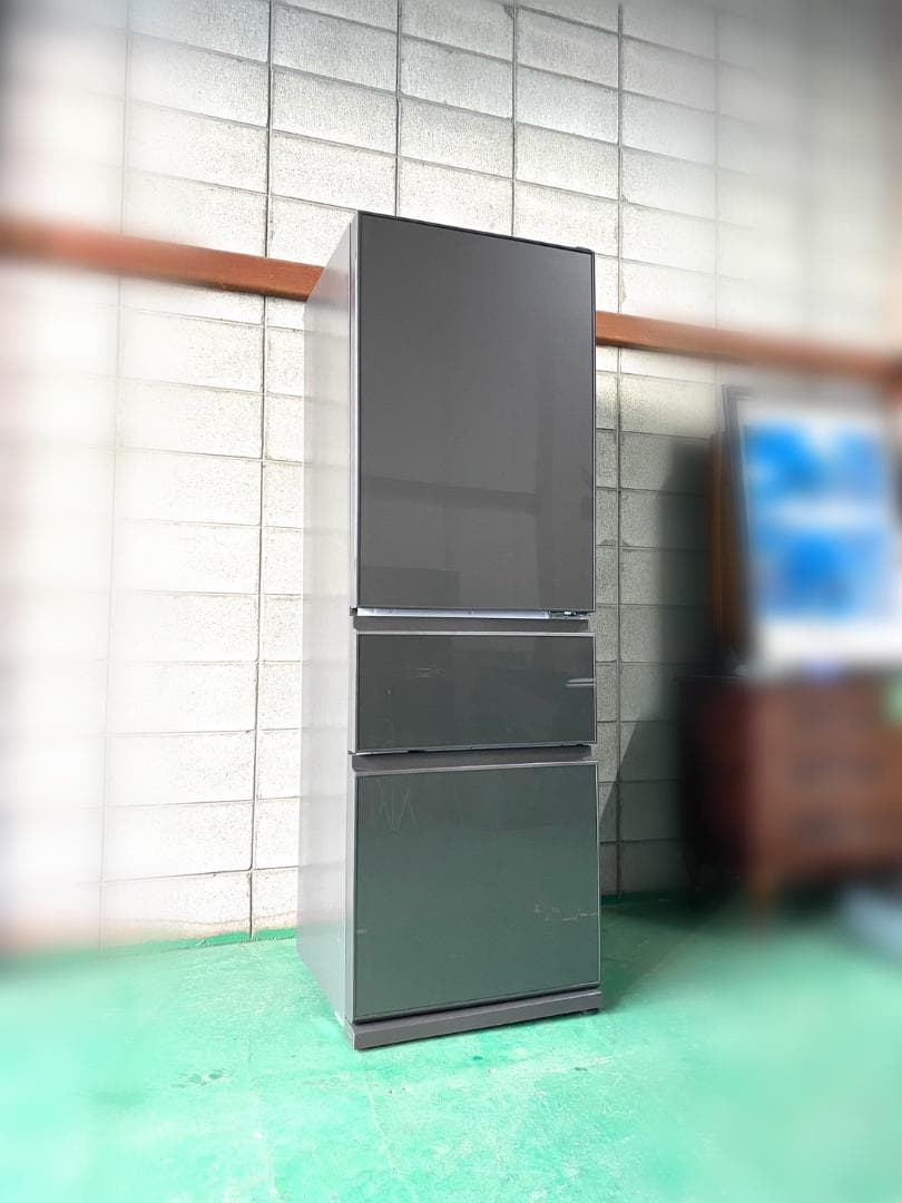 「A200」美品「2021年製」三菱 冷凍冷蔵庫 「MR-CG37G-H」3ドア