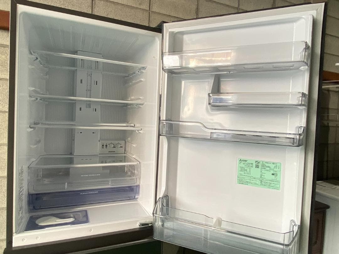 「A200」美品「2021年製」三菱 冷凍冷蔵庫 「MR-CG37G-H」3ドア