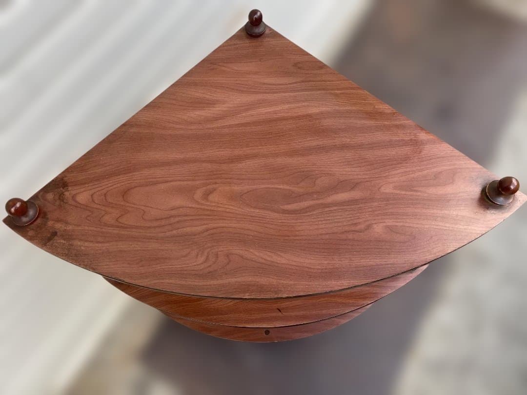 昭和 レトロ 家具 三角形 コーナー キャビネット コーナーラック 戸棚 ラック