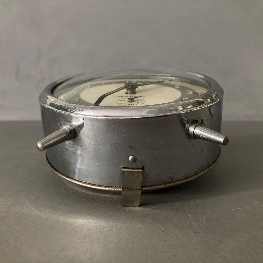 SEIKO 精工舎 アンティーク 置き時計 ニューコロナ クローム 夜光