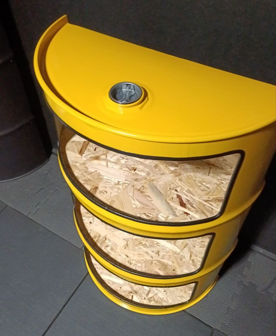 200㍑ドラム缶BOX【イエロー】