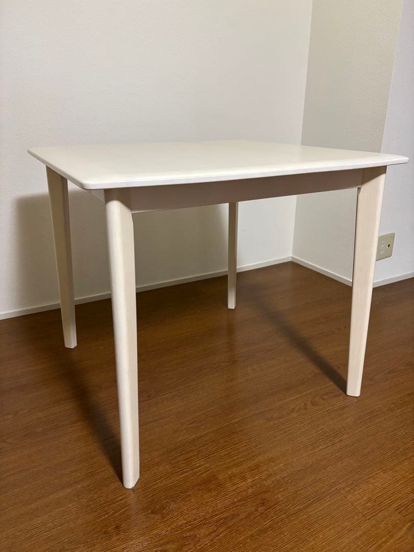 ダイニングテーブル (アルナス DF 80 WW) ホワイトウォッシュ