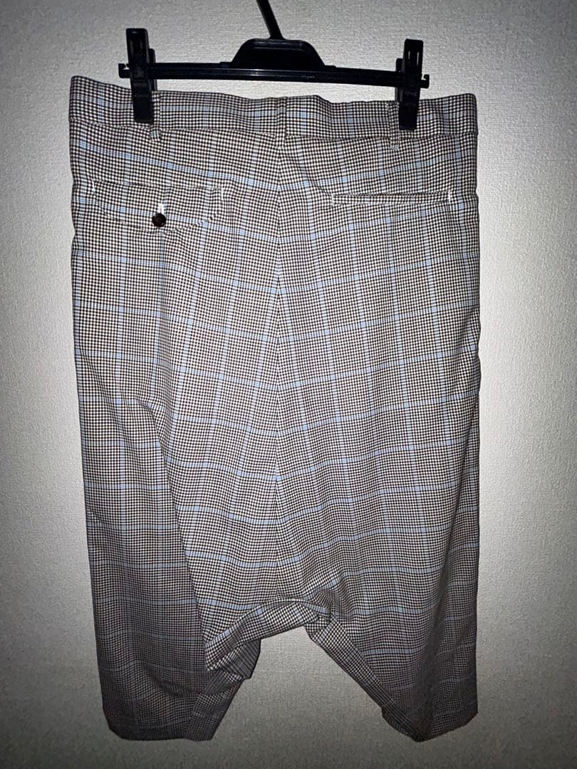 COMME des GARÇONS HOMME PLUS茶チェックサルエルパンツ