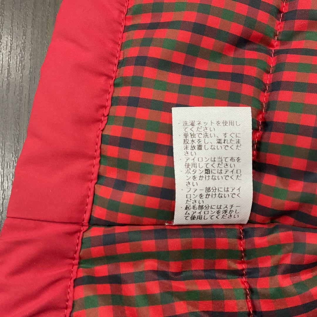 り*り様 familiar キッズ　赤 アウター ダウン　サイズ90 ガールズ