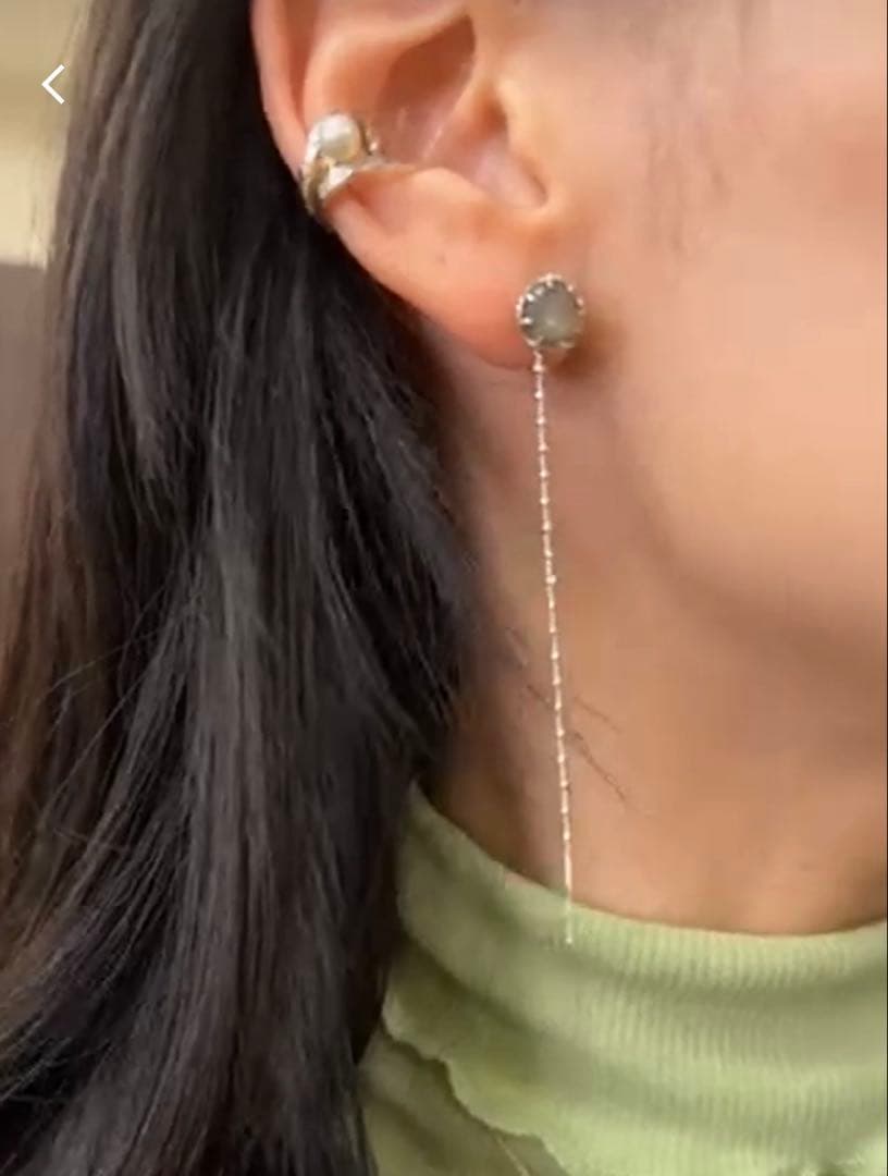 アガット シルバー ラブラドライト ピアス