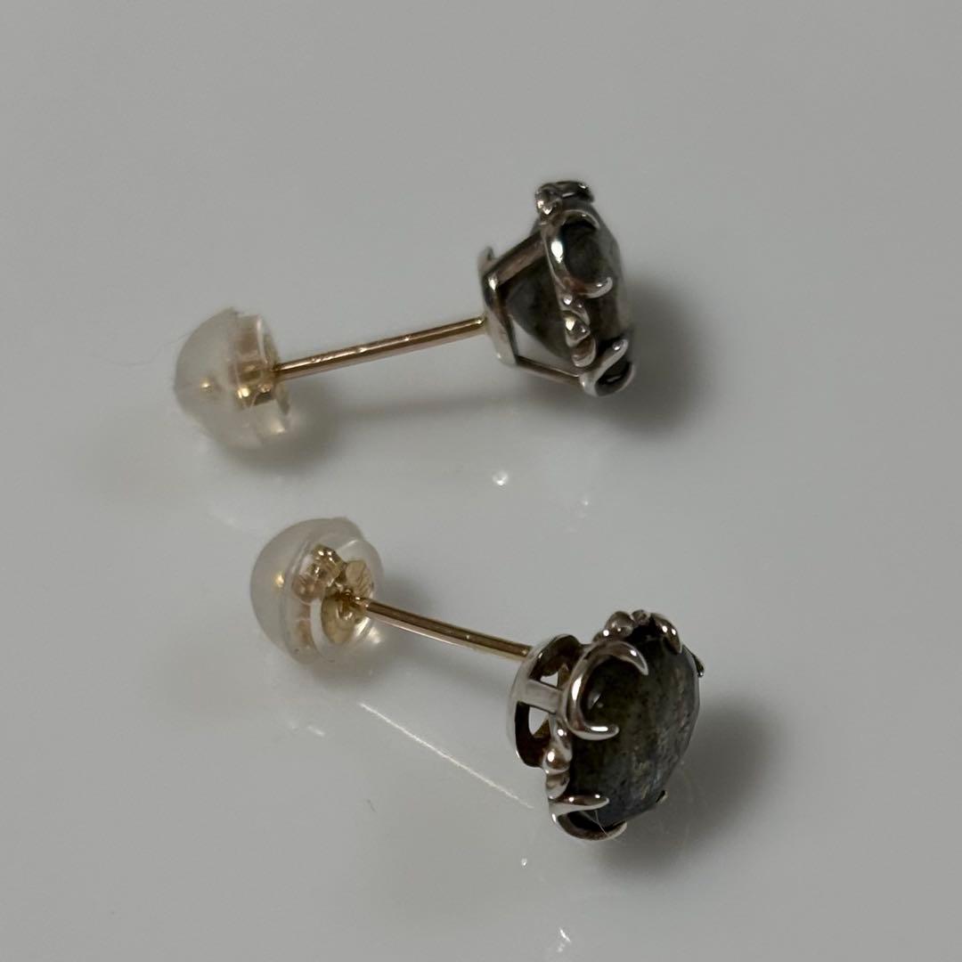 アガット シルバー ラブラドライト ピアス