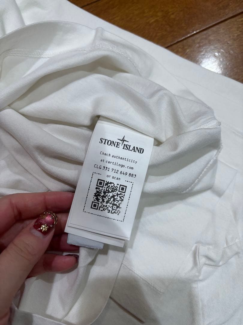 STONE  ホワイト ロンT