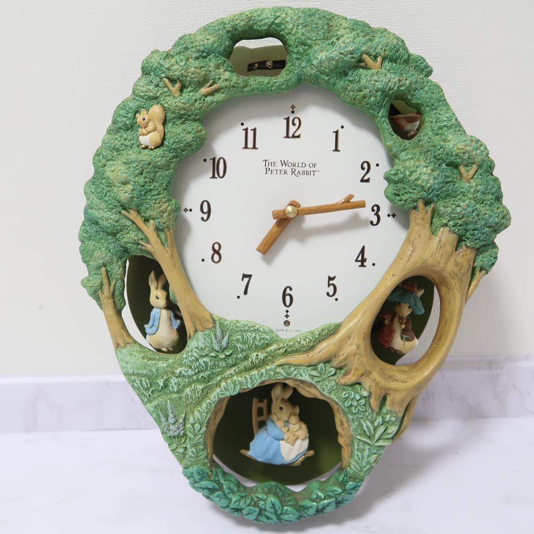 希少　ピーターラビット メロディ掛時計 4MH776