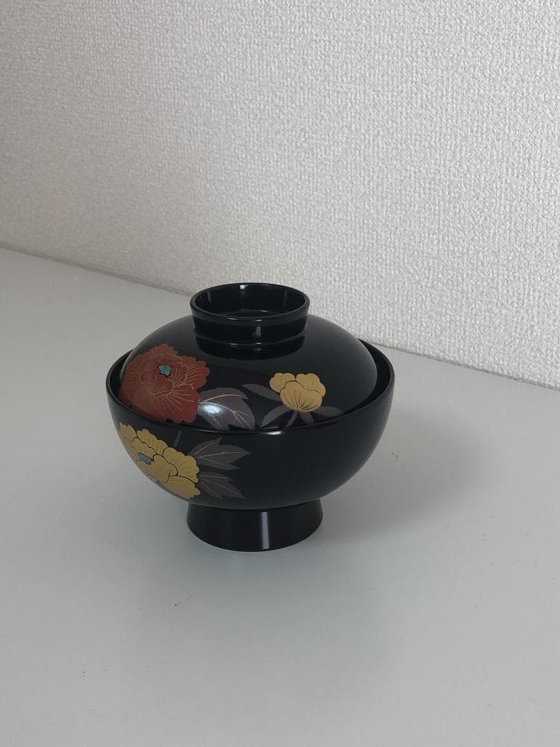 【送料込み・新品未使用】会津塗り 御吸物椀霧箱｛５点｝入り