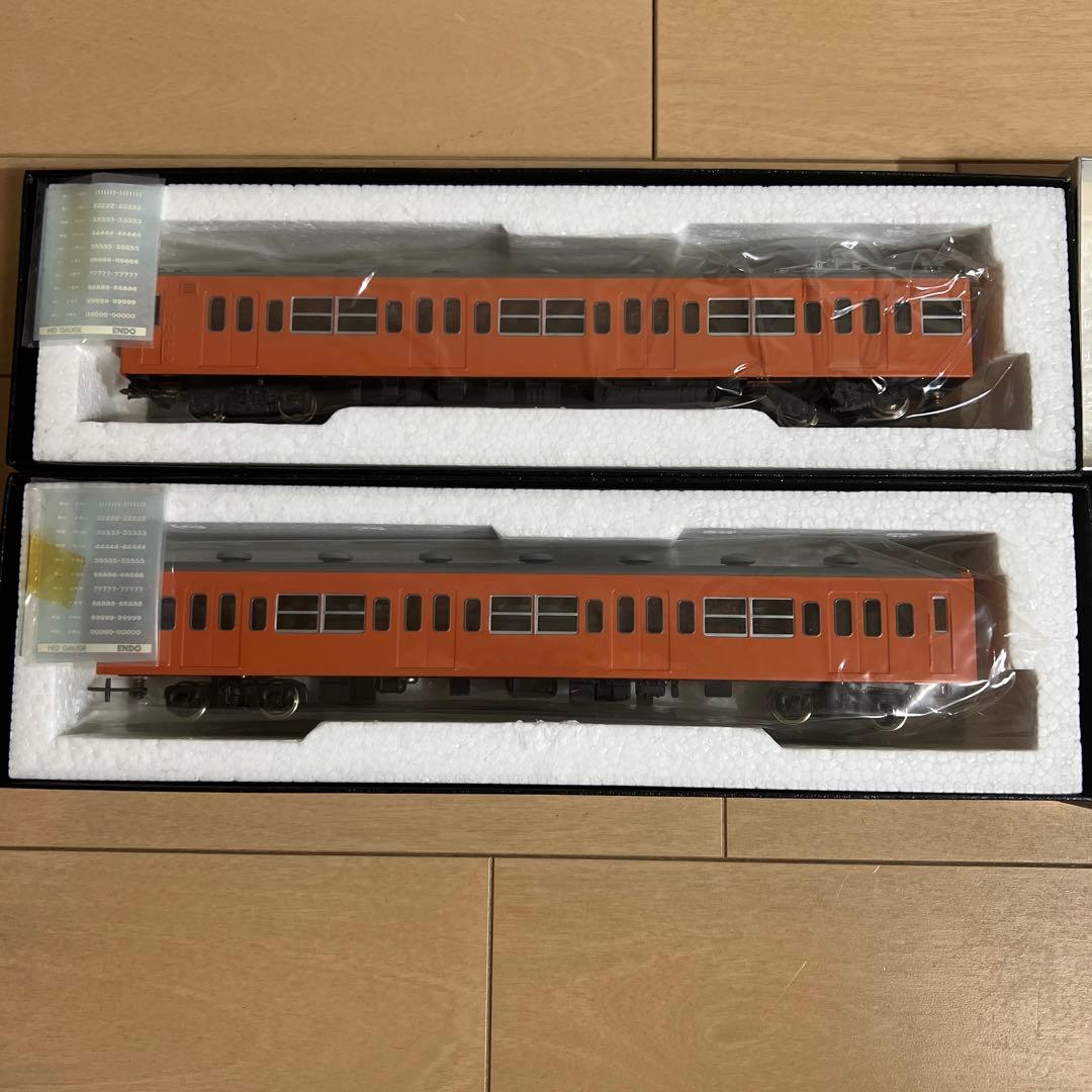 鉄道模型　ＨＯゲージ　エンドウ　クハ105　クモハ105　可部線色　2両セット