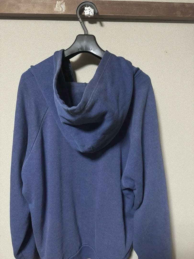 60s ジップパーカーヴィンテージ　ナス紺フェード　TALONジップ裏サーマル