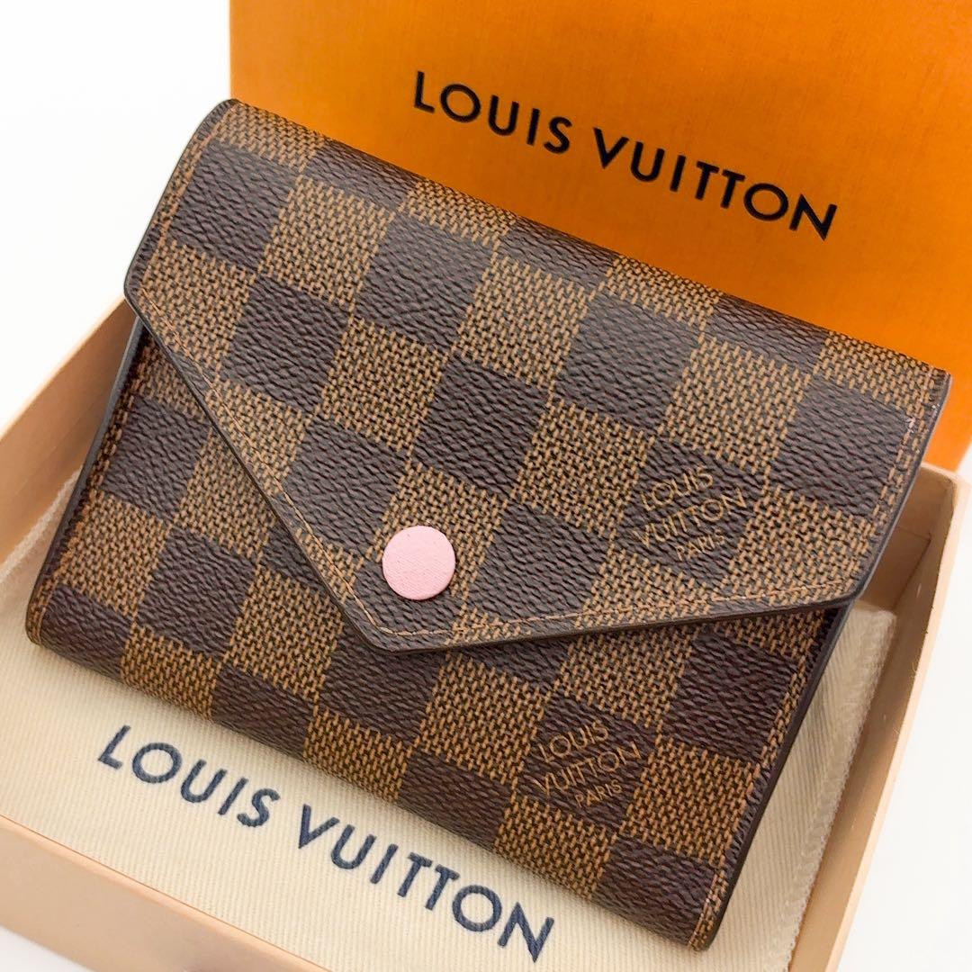 【本日限定】イニシャル無★ルイヴィトン ダミエ ヴィクトリーヌ ローズバレリーヌ