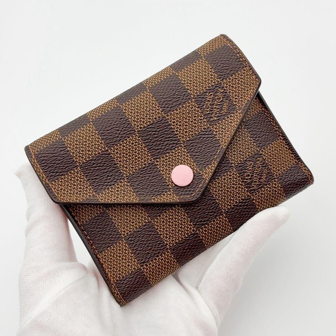 【本日限定】イニシャル無★ルイヴィトン ダミエ ヴィクトリーヌ ローズバレリーヌ