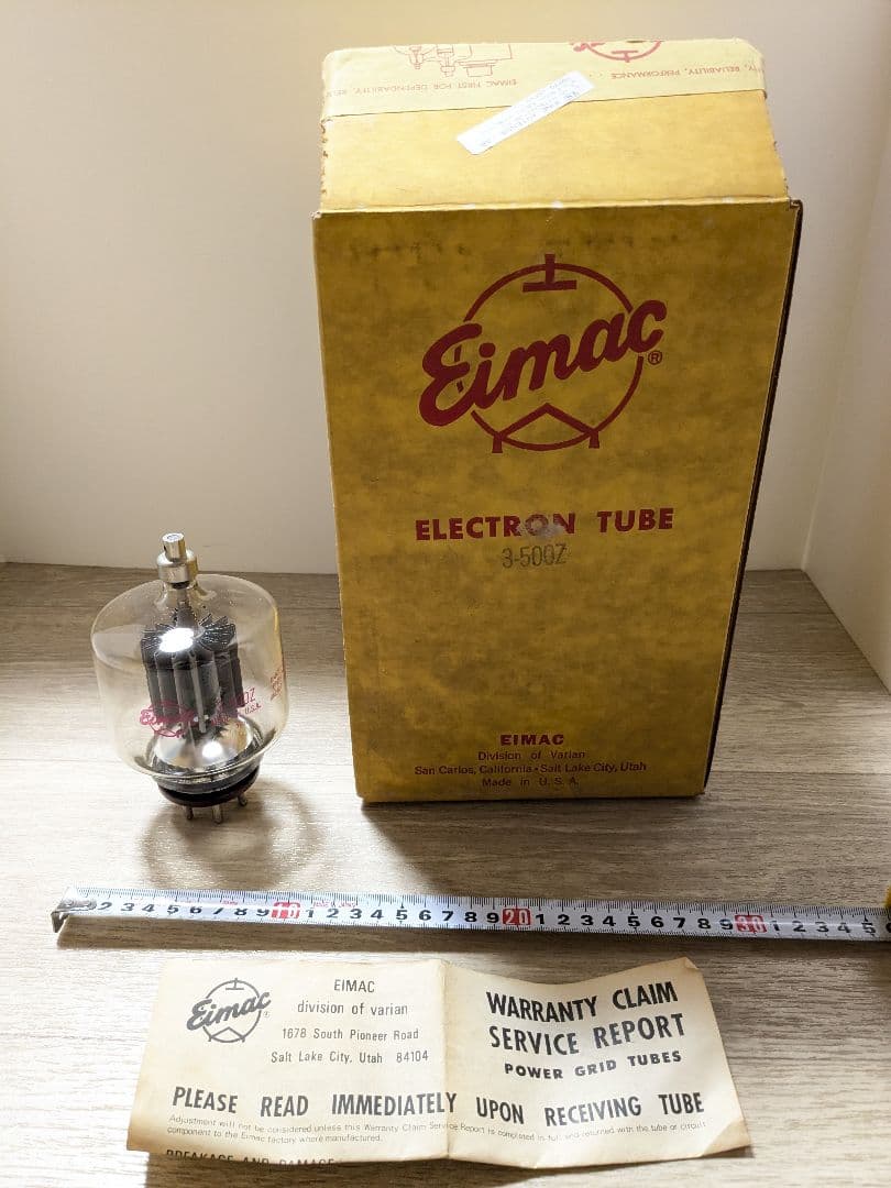 【未使用品】Eimac 3-500Z 真空管　Electron Tube　米国製