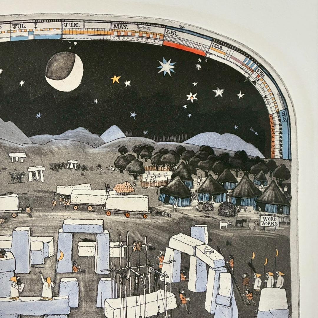 グラハム・クラーク「Dunroamin」エッチング他+手彩色 直筆サイン入