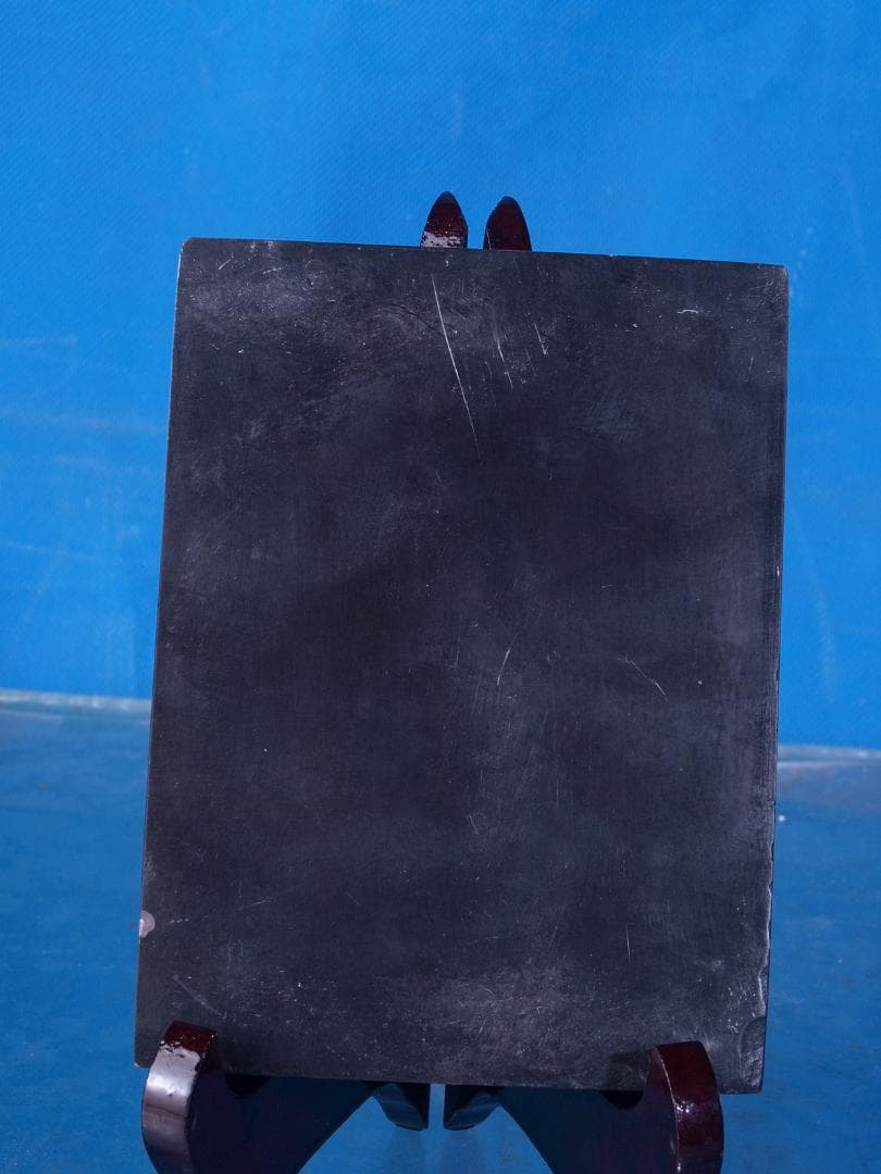 唐物　立派な中国清時代大型端溪古硯　漢詩在銘※激安骨董品G1289A13-4