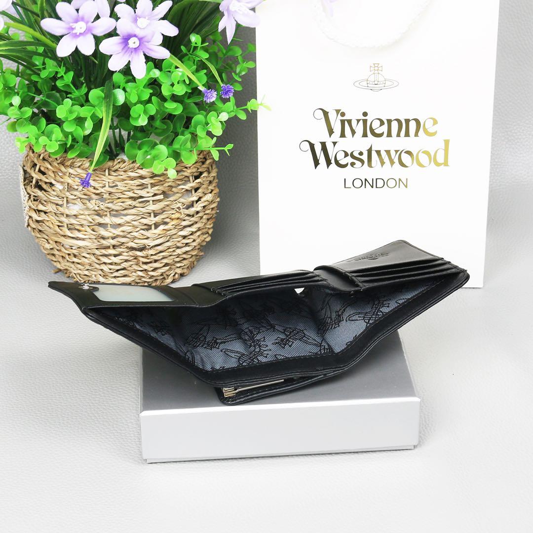 Vivienne Westwood ヴィヴィアン 三つ折り財布 レザー 金s2